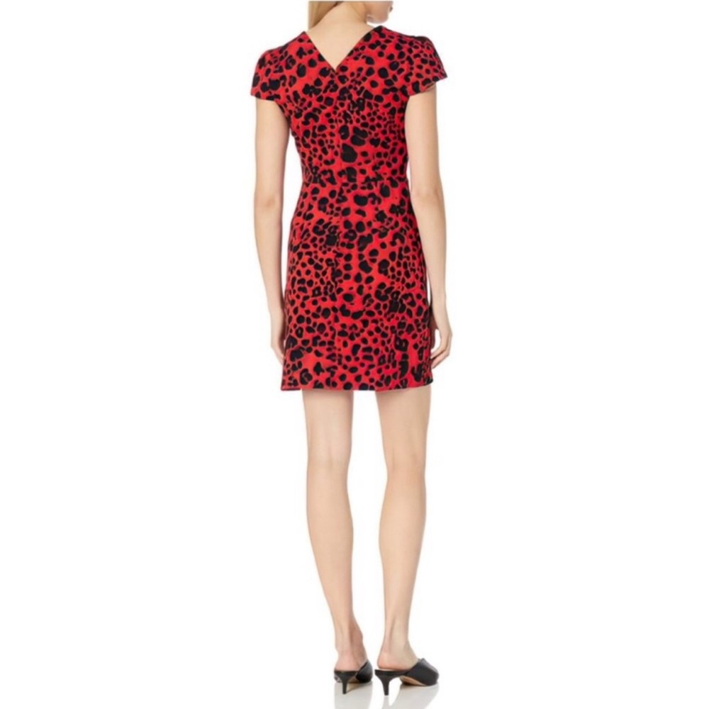 Betsey Johnson red leopard print cocktail dress